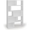 Knižnica CASCADE, 1766 x 1000 x 300 mm, biela