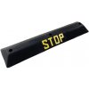 Čierny plastový parkovacie doraz FLOMA STOP - dĺžka 90 cm, šírka 20 cm, výška 6,5 ​​cm