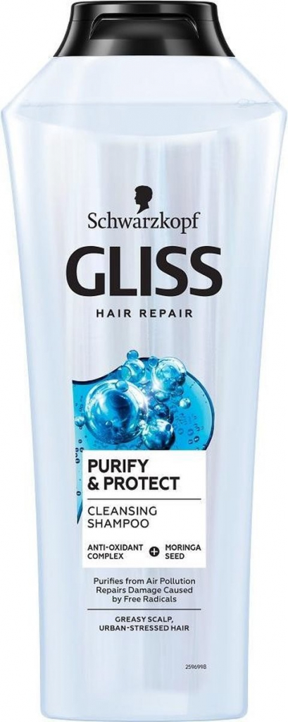 Schwarzkopf Gliss Kur Kur Purify & Protect šampón 400 ml