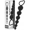 Black&Silver Mila Silicone Anal Heart-Beads 18 Cm