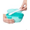 SKIPHOP SKIP HOP Miska s lyžičkou v ochrannom puzdre Easy Serve Teal 240 ml, 3m+