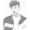 Vymalujsisam.sk Bodkovanie - Louis Tomlinson 2 Farba: Modrá, Veľkosť: 40x50cm, Rám: Bez rámu, iba zrolované plátno