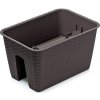 Kvetináč na zábradlie – Ratolla Railing Square 13 l (š. 27 cm × v. 22 cm × d. 40 cm), hnedá