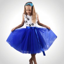 Dievčenská tutu sukňa kráľovská modrá