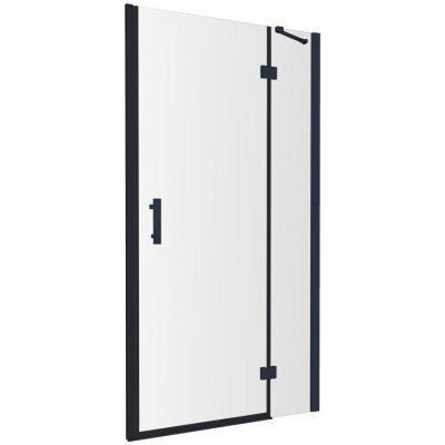 OMNIRES - MANHATTAN sprchové dvere pre bočnú stenu, 90 cm čierna mat / transparent /BLMTR/ ADC90X-ABLTR