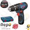 Aku príklepový vŕtací skrutkovač Bosch GSB 12V-15 L-Boxx 06019B6906