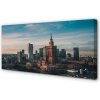 Obraz na plátne Varšava panorama mrakodrapov svitania 100x50 cm