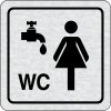 Nalepovacia tabuľka na dvere - Umyváreň WC ženy