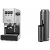 Gaggia New Classic E24 BC, stainless steel + Felicita F47, black