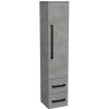 Kúpeľňová skrinka vysoká s čiernou úchytkou SAT Cube Way 35x163x33 cm betón mat CUBE3CV35BE