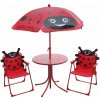 ST Leisure Equipment Set LEQ MELISENDA Mariquita, lienka, slnečník 105 cm, stôl 50 cm, 2 stoličky