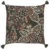 Chic Antique Zelená s Paisley vzorom a strapcami Aix Quilt 50 x 50 cm
