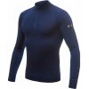 Pánske tričko dl.rukáv stojak zips SENSOR MERINO ACTIVE deep blue XL