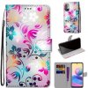 Peňaženkové kožené puzdro DRAWING na Xiaomi Redmi Note 10 5G - Gradient Colorful Flower