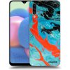 Picasee silikónový čierny obal pre Samsung Galaxy A30s A307F - Blue Magma