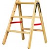 KASTOM DS3 Drevené skladacie schodíky 2X3 stupne, DS3