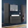 VCM VCM 5-dielna umývadlová skrinka Lendas XL 60 cm so zrkadlom a 2 vysokými skrinkami, antracitová