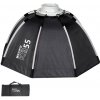 Triopo softbox K3-55 s držiakmi Bowens voština mriežka 55 cm