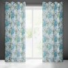 Záves LENA z etamínu s potlačou exotických listov, polopriesvitný 140 x 250 cm-HF-399097