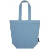 NEUTRAL O 90053 FAIRTRADE / Taška na zips z bio bavlny - dusty indigo 48x44 cm
