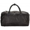 Hide & stitches Japura kožená cestovná taška 36L - čierna
