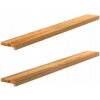 Parapety 2 ks, svetlohnedé, 140x15x2 cm, masívne dubové drevo