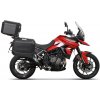 SHAD Kompletná sada čiernych hliníkových kufrov TERRA BLACK , 48 litrov vrchný kufor, 36/47 litrov bočné kufre, vrátane montážnej sady a platni SHAD TRIUMPH Tiger 900