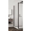 SANSWISS TOP-LINE S BLACK TOPF2 ATYP 25 - 80cm pevná sprchová stena (walk-in, aj bočná do kombinácie), profil čierny, sklo číre, TOPF2SM10607