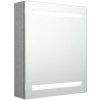 vidaXL LED kúpeľňová zrkadlová skrinka Betónová sivá 50x14x60 cm