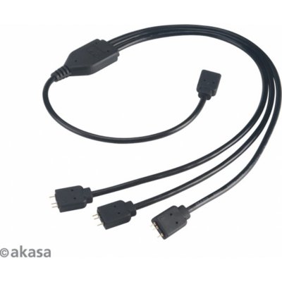 AKASA - RGB LED kabel-splitter adresovatelný 50 cm PR1-AK-CBLD07-50BK