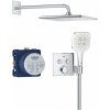 Grohe Precision SmartControl - Sprchový set s termostatom pod omietku, 31x31 cm, 3 prúdy, chróm - 34876000