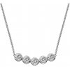 Hot Diamonds Nežný strieborný náhrdelník s topaz a pravým diamantom Willow DN129