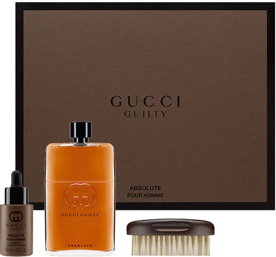 Gucci Guilty Absolute pro muže EDP 150 ml + olej na fúzy 30 ml + kefka darčeková sada
