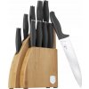 Sada nožov so stojanom BAMBOO 10 ks, Antracitová kolekcia