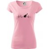 EKG akustická gitara - Dámske tričko Pure - S ( Ružová )