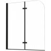 Alor zástena do vane 120x140 cm čierna