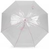 Deštník dámský vystřelovací průhledný sv.růžový