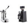 La Pavoni Stradivari Professional Lusso + Eureka Mignon Zero 65 All Purpose, CR black
