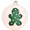 Libelula Drevená vianočná ozdoba s vianočným motívom 1 Farba: Zelená