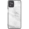 Picasee silikónový čierny obal pre Motorola Moto G32 - White marble