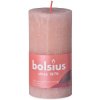 Bolsius Rustic Shine Valec 68x130mm Misty Pink, ružová sviečka