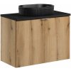 Súprava umývadlo Comad Beyond BEYOND 5 BLACK ( E-6564 ), skrinka Comad Nova Oak NOVA OAK A 82-80-2D, NOVA BLACK B 89-80