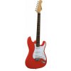 Dimavery ST-203, elektrická gitara, červená