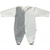 Baby Service Bavlnený overal na zips Pruhy