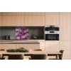 DIMEX | Dibond doska za kuchynskú linku | DBW-06060-284 Abstraktná fialová maľba | 60 x 60 cm + Dibond obkladová doska Dimex do kuchyne Abstraktná fialová maľba v rozmere 60 x 60 cm