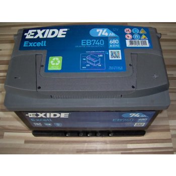 Exide Excell 12V 74Ah 680A EB740