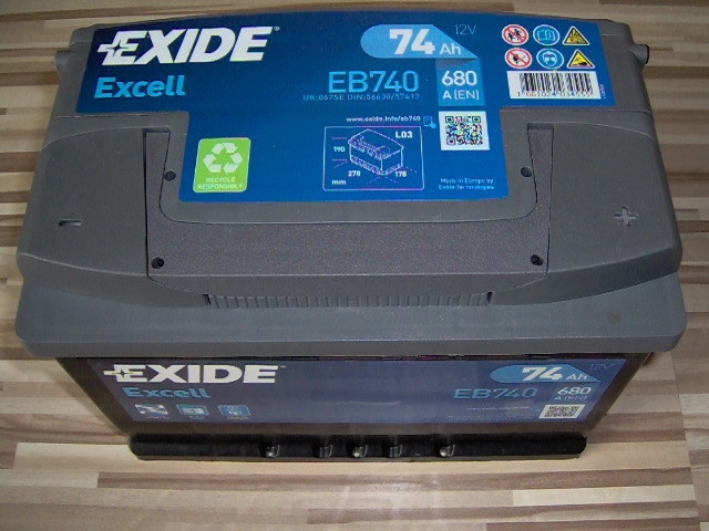 Exide Excell 12V 74Ah 680A EB740 od 74,69 € - Heureka.sk
