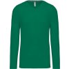 KARIBAN VINTAGE V-NECK K358 / Pánske tričko s dlhým rukávom - kelly green XXXL