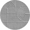 Ayyildiz Kusový koberec Art 1121 Silver kruh - 200x200 cm Šedá