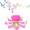 985138 Hrajúca narodeninová sviečka Lotosový kvet Ružová